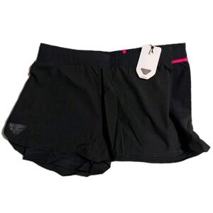 Dynafit Alpine Pro 2-in-1 Running Shorts Womens Large Black Trail Running NWT